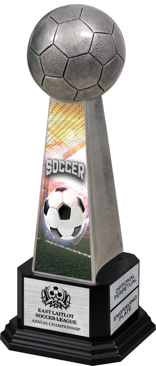 Championship Soccer Trophy on Monument Base - 12.25 inch