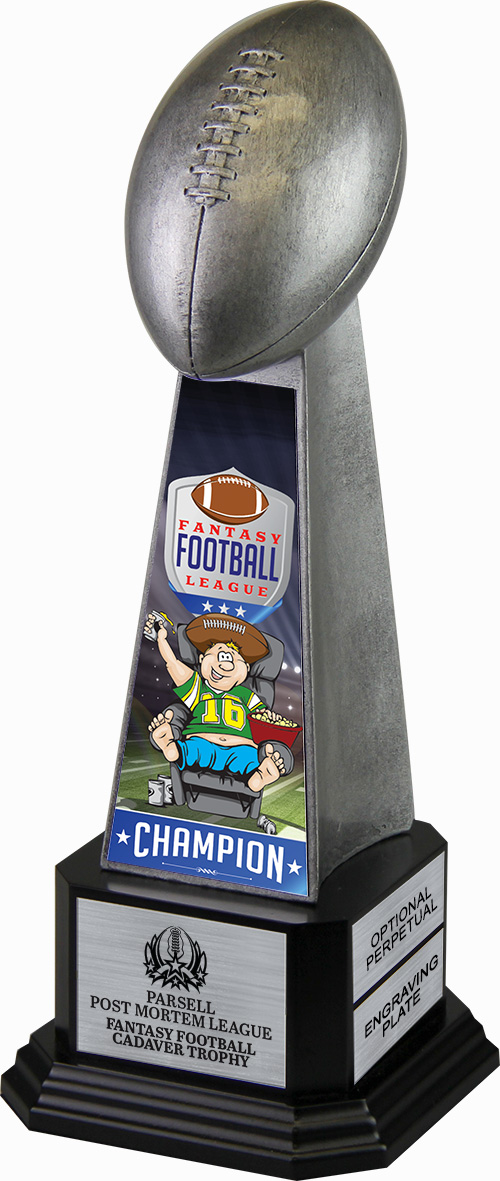 Championship Fantasy Football Trophy on Monument Base - 12.25 inch