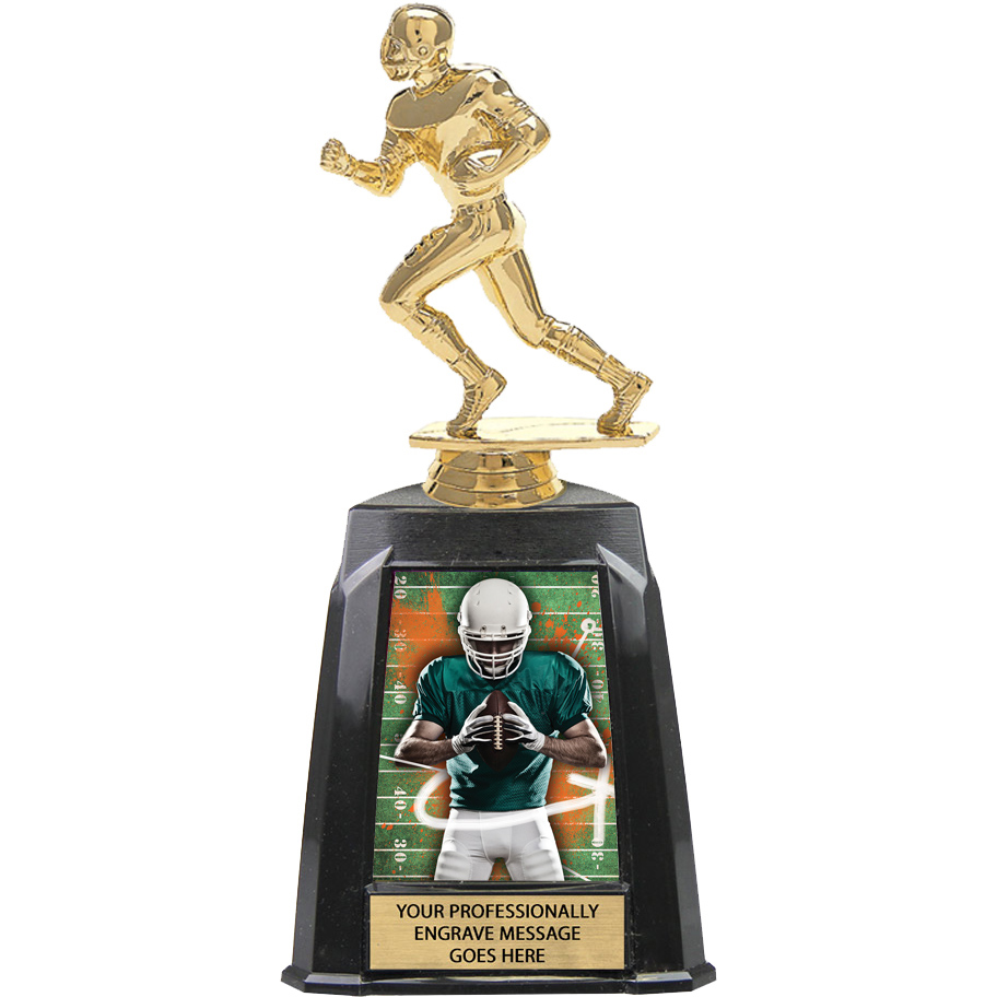 Football Exclusive Tri-Tower Trophy - 10 inch