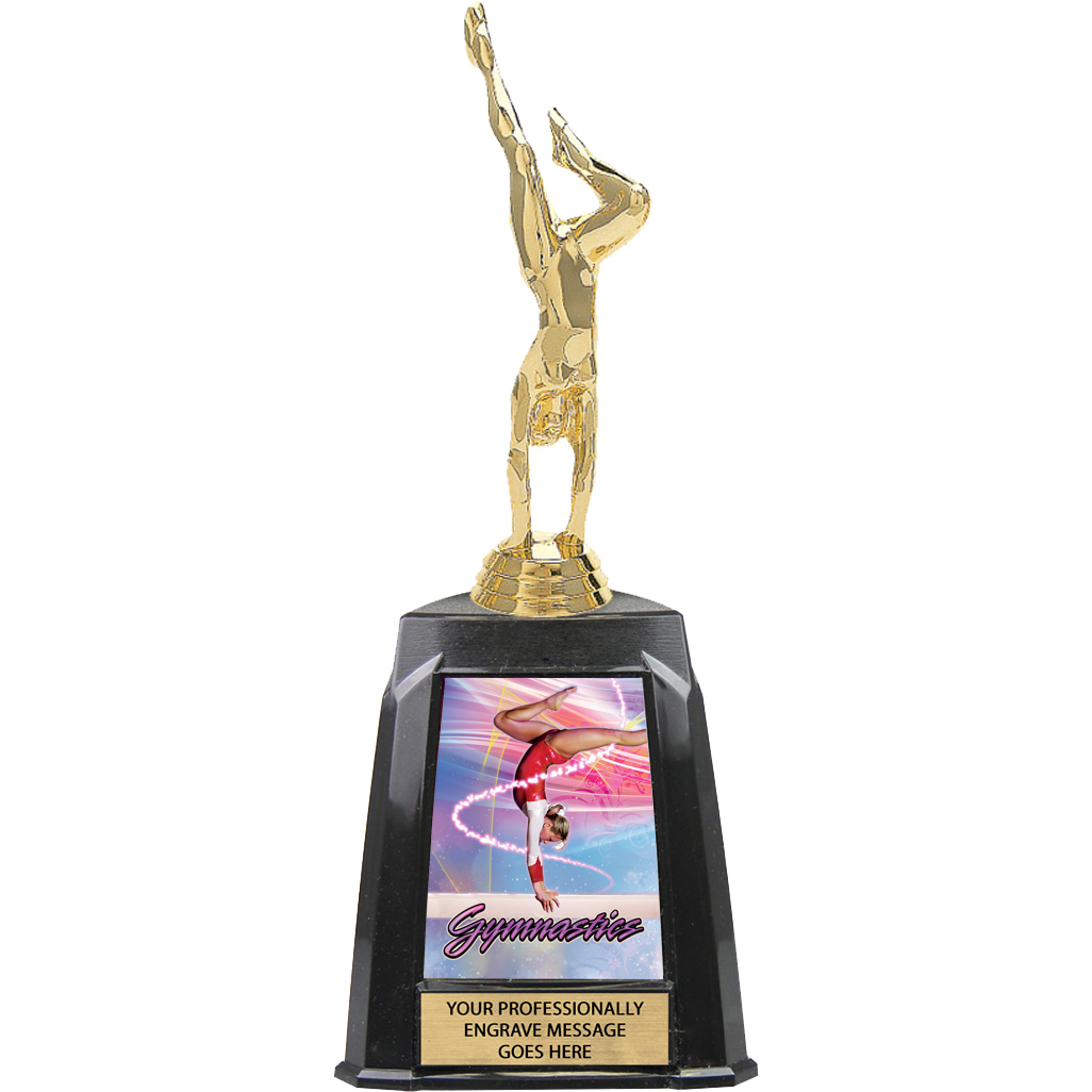 Gymnastics Female Exclusive Tri-Tower Trophy - 10 inch