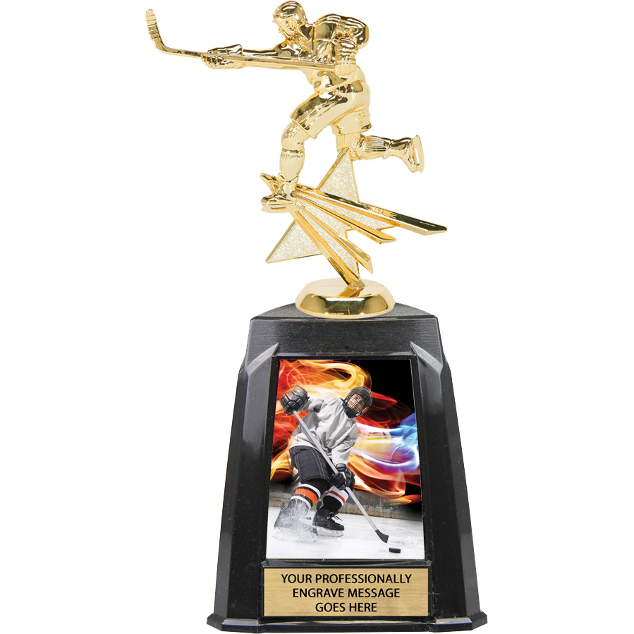 Hockey Exclusive Tri-Tower Trophy - 10 inch