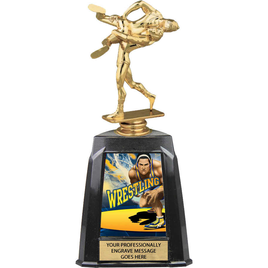 Wrestling Exclusive Tri-Tower Trophy - 10 inch