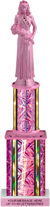 Pink Hybrid Column Trophy