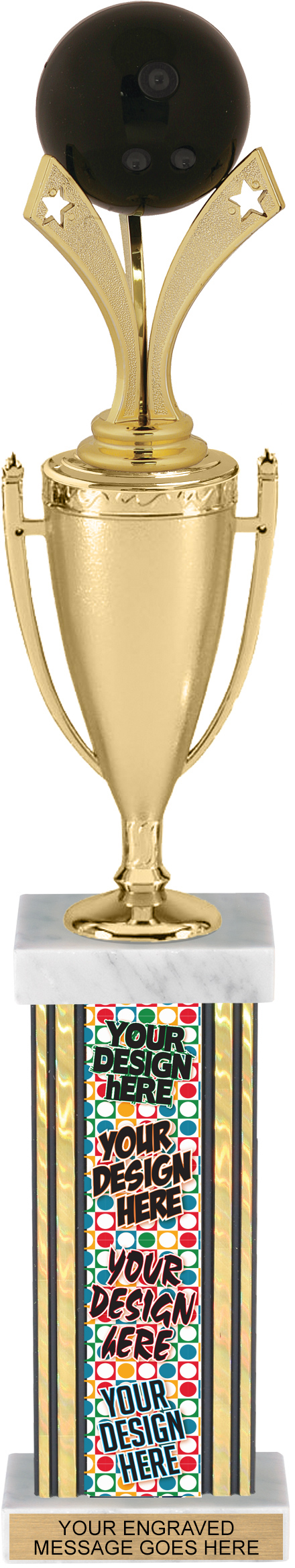Custom Rectangle Column Cup Trophy - 18 inch