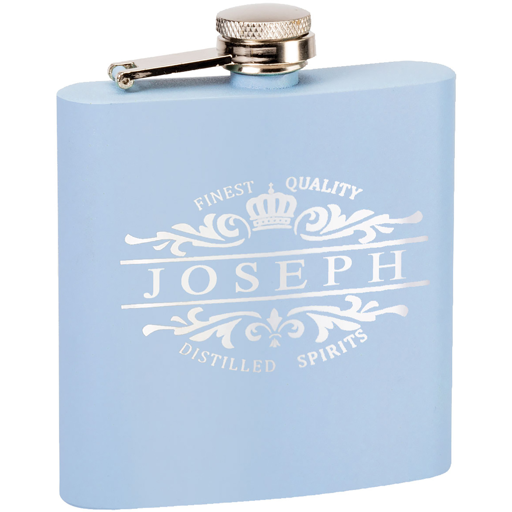 Tahoe© Powder Coated Insulated 6 oz Flask - Light Blue