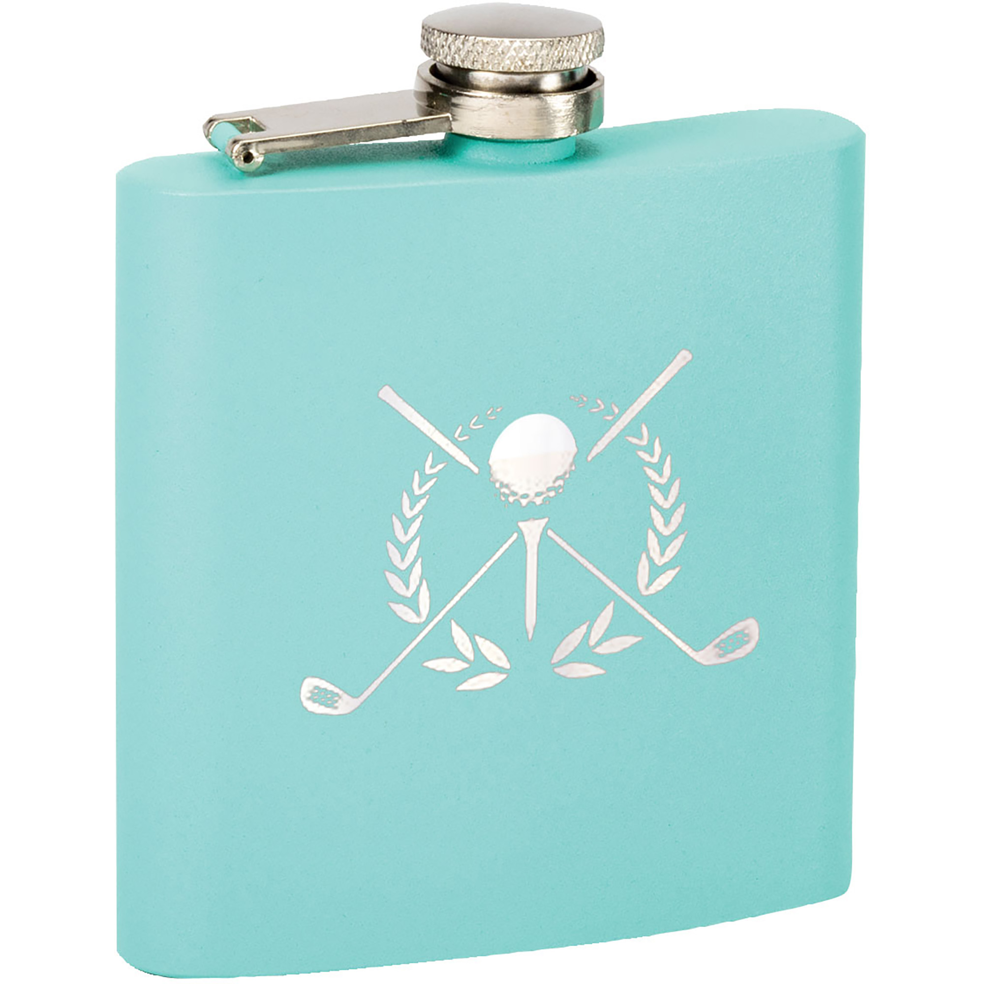 Tahoe© Powder Coated Insulated 6 oz Flask - Teal