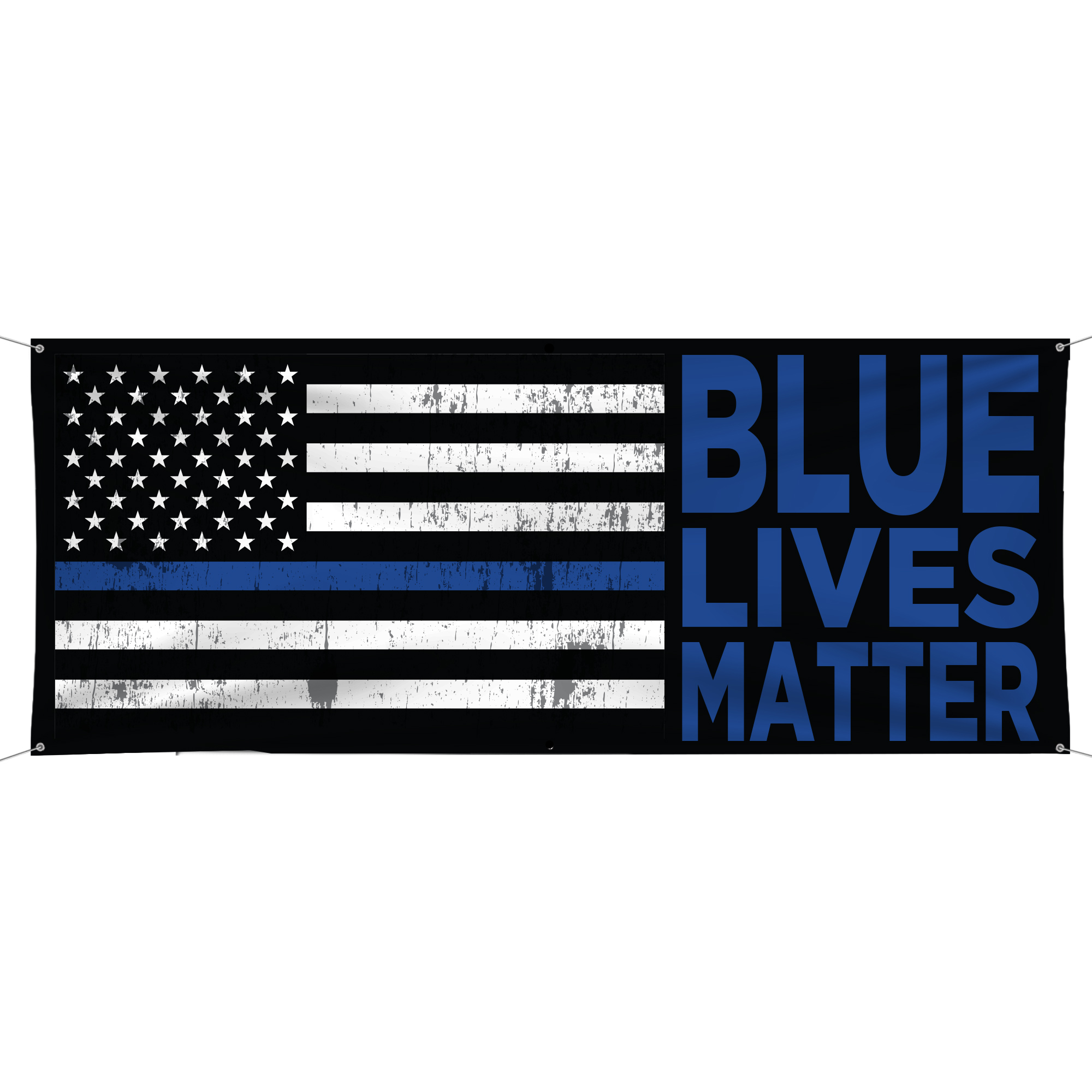 BLUE LIVES MATTER - Blue Line Flag - Vinyl Banner