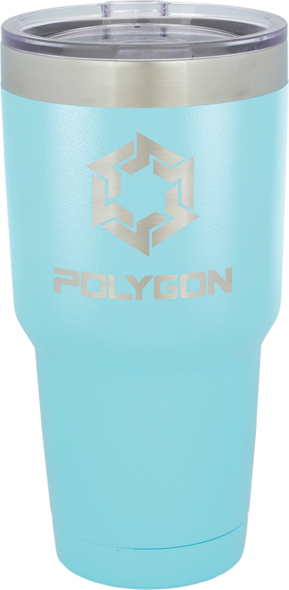 Polar Camel 30 oz. Light Blue Vacuum Insulated Tumbler w/Clear Lid