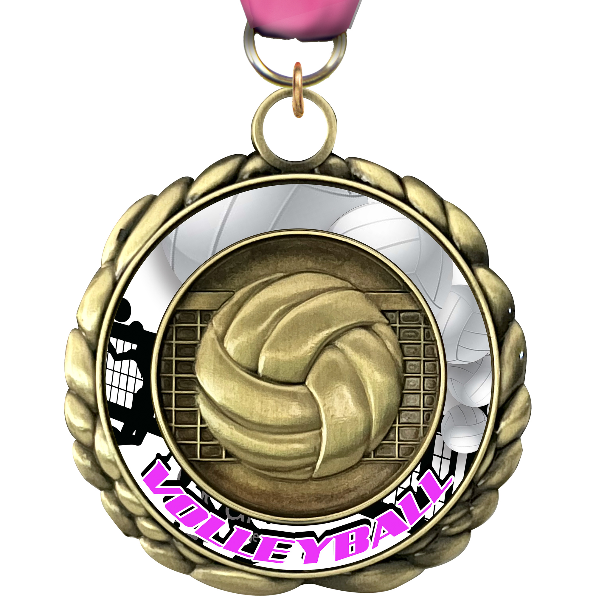Volleyball Wraparoundz Insert Medal