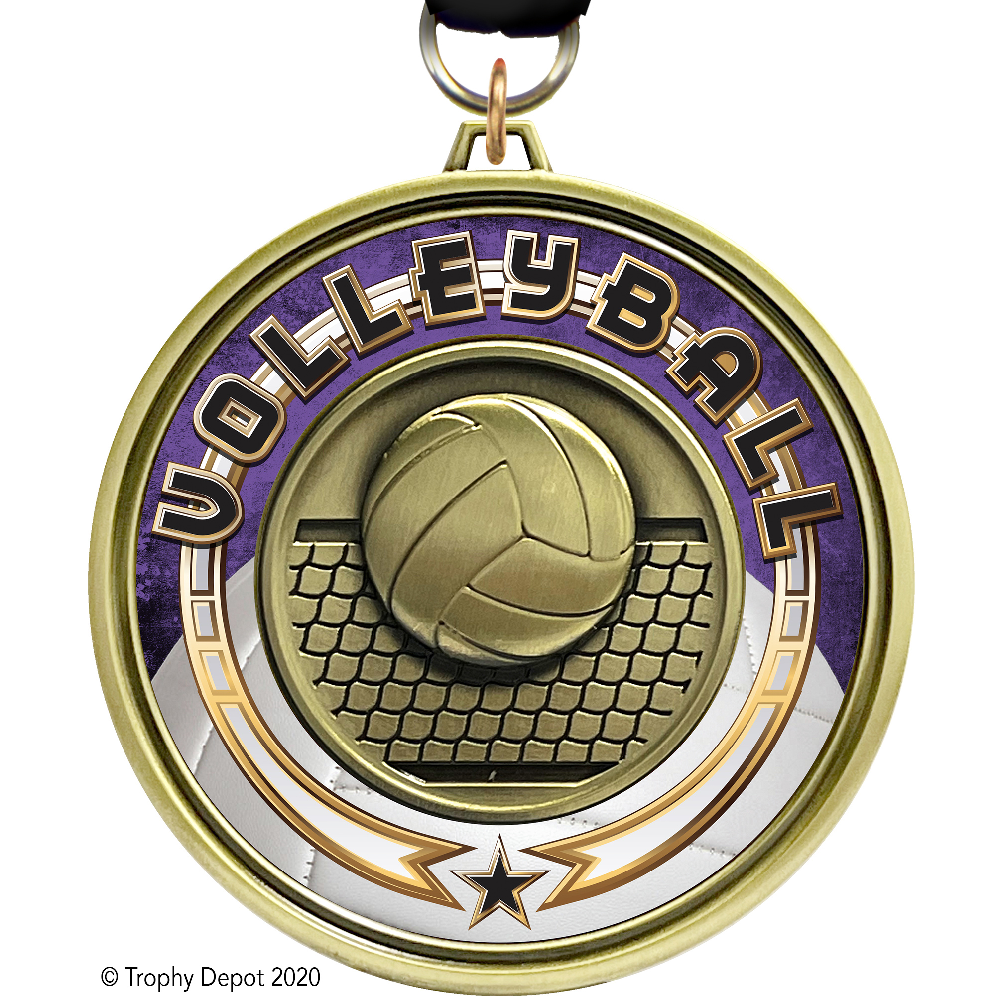 3 inch Eclipse Insert Medal - Volleyball
