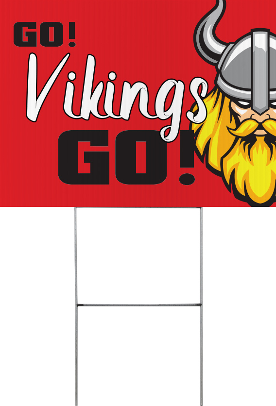 Viking Mascot Yard Sign - 24 x 18 inch