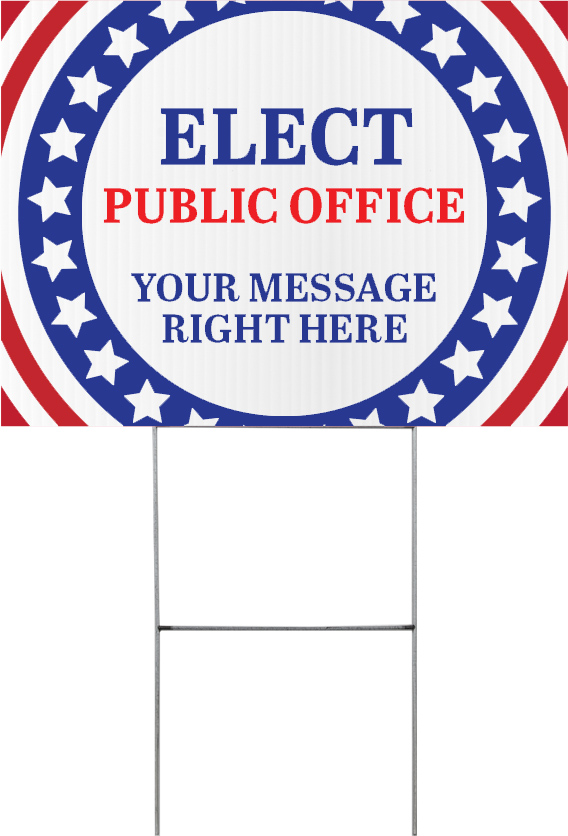 Patriotic Political Yard Sign - 24 x 18 inch