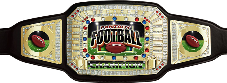 Fantasy Football Champion Award Belt- Black & Gold