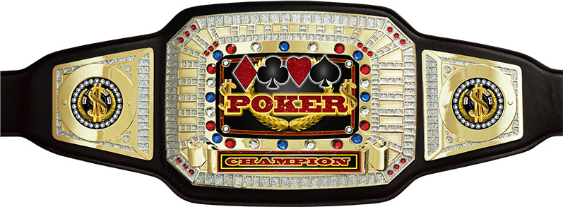 Poker Champion Award Belt- Black & Gold