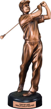 Golf Electroplated Resin Trophy - Male
