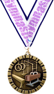 Gymnastics 3D Rubber Graphic Medal