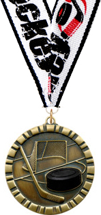 Hockey 3D Rubber Graphic Medal