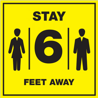 Stay 6ft Away Acrylic Sign