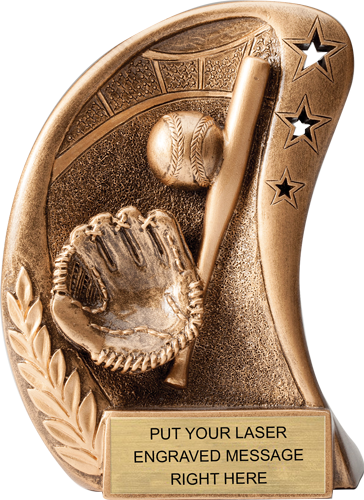 Baseball Curve Series Resin Trophy