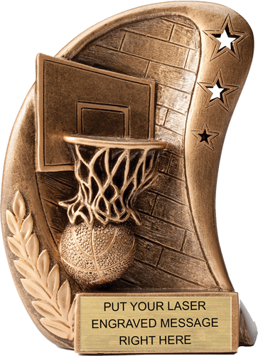 Basketball Curve Series Resin Trophy