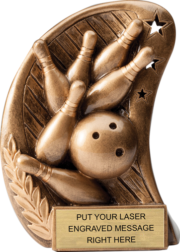 Bowling Curve Series Resin Trophy