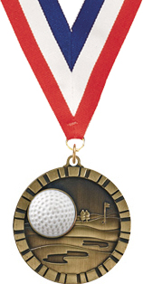 Golf 3D Rubber Graphic Medal