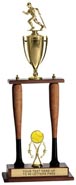 Two Baseball Bat Column Trophy - 27 inch