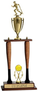 Two Baseball Bat Column Trophy - 29 inch