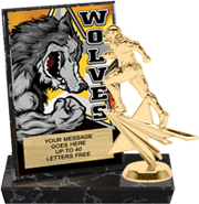 Wolves Mascot Billboard Plaque