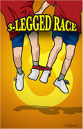 Three Legged Race Plaque Insert