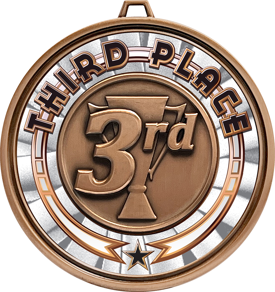 3 inch Eclipse Insert Medal - 3rd Place