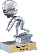 Swimming Bobblehead 'Toon Resin Trophy - Male