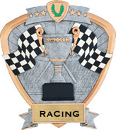 Racing Flags Sport Legend Shield Trophy
