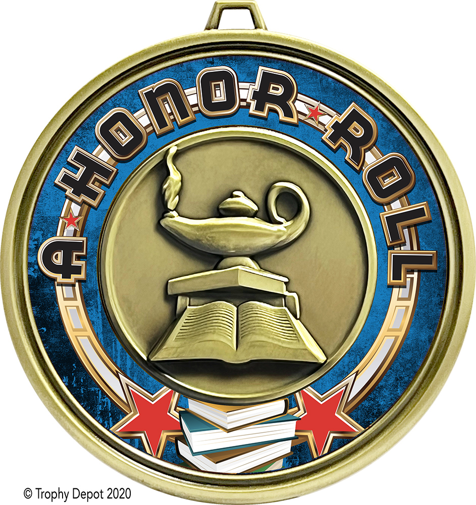 3 inch Eclipse Insert Medal - A Honor Roll