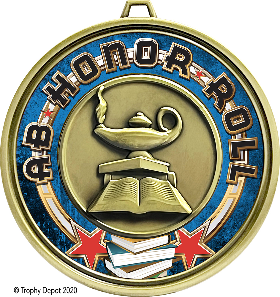 3 inch Eclipse Insert Medal - AB Honor Roll