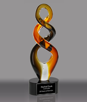 Twisted Loop Art Glass Award