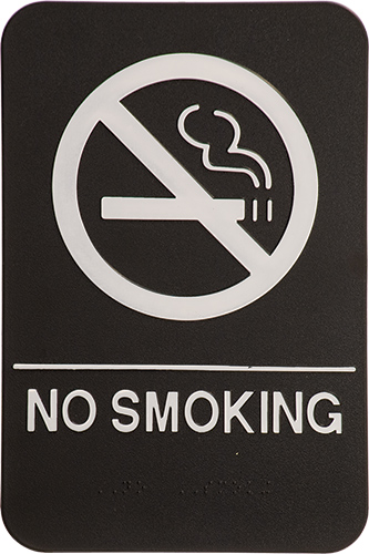 ADA 6 x 9 Black/White No Smoking Sign