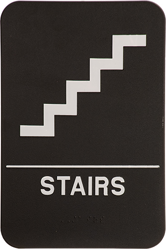 ADA 6 x 9 Black/White Stairs Sign