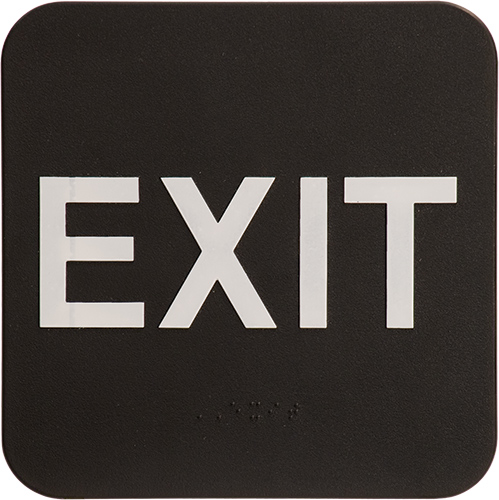 ADA 6 x 6 Black/White Exit Sign