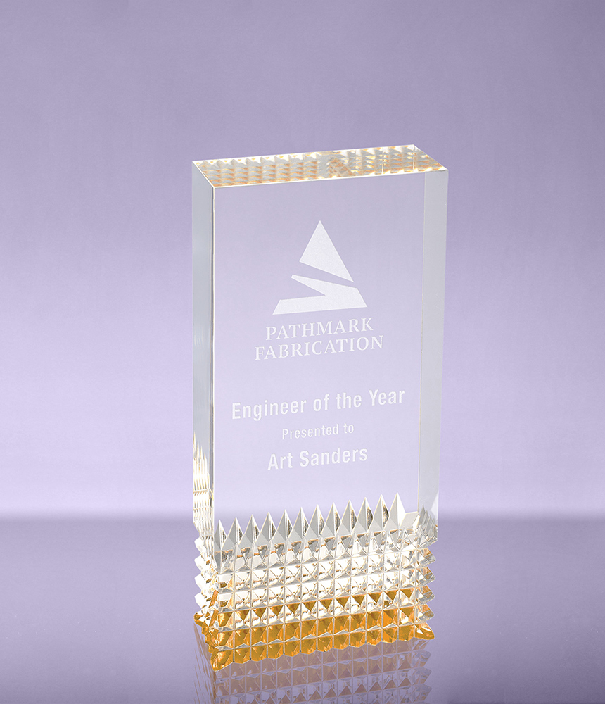 Gold Tribute Acrylic Award - 6 inch