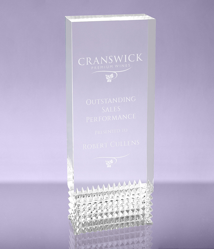 Silver Tribute Acrylic Award - 8 inch