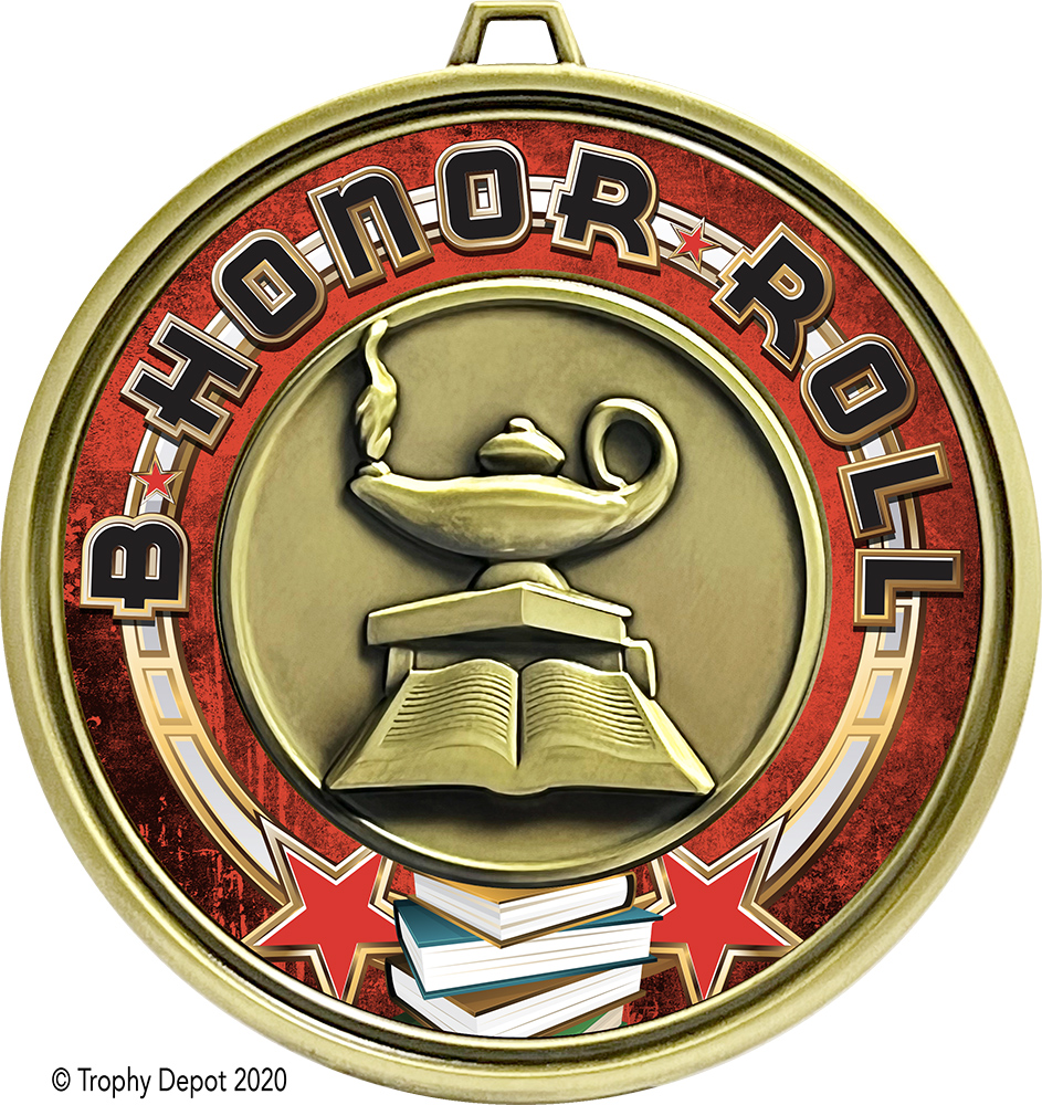 3 inch Eclipse Insert Medal - B Honor Roll