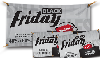Black Friday Vinyl Banner- Shopping Bag