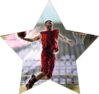 Basketball:  Male Lightning Star Insert