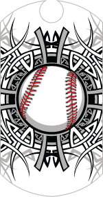 Baseball- Tribal Dog Tag Insert