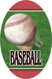 Baseball- Aerial Oval Insert