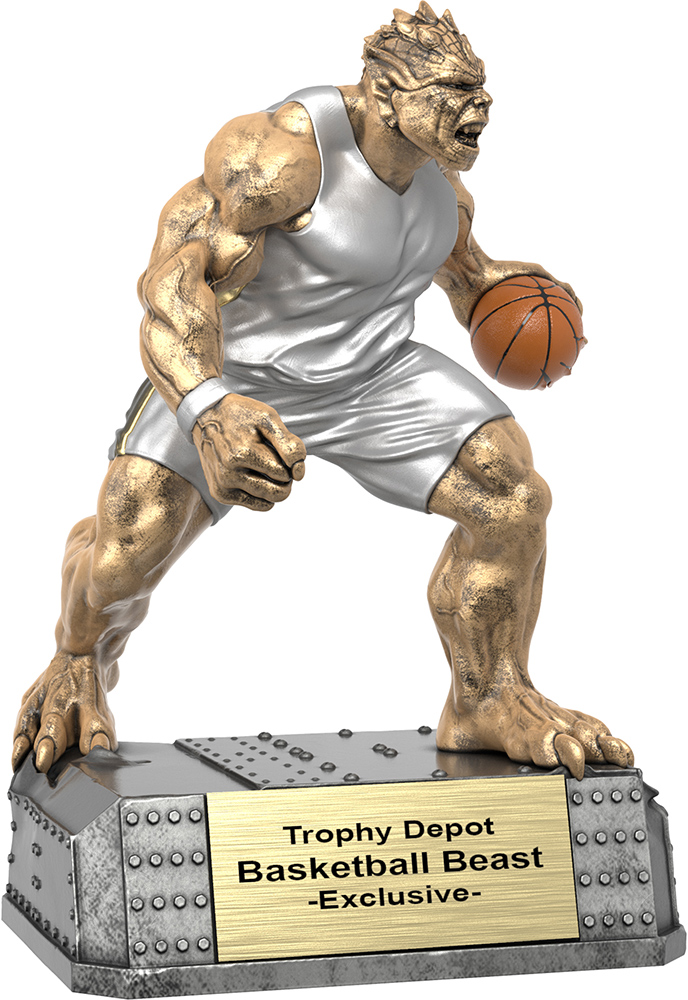 Basketball Beast Sculpture Trophy - 6.75 inch