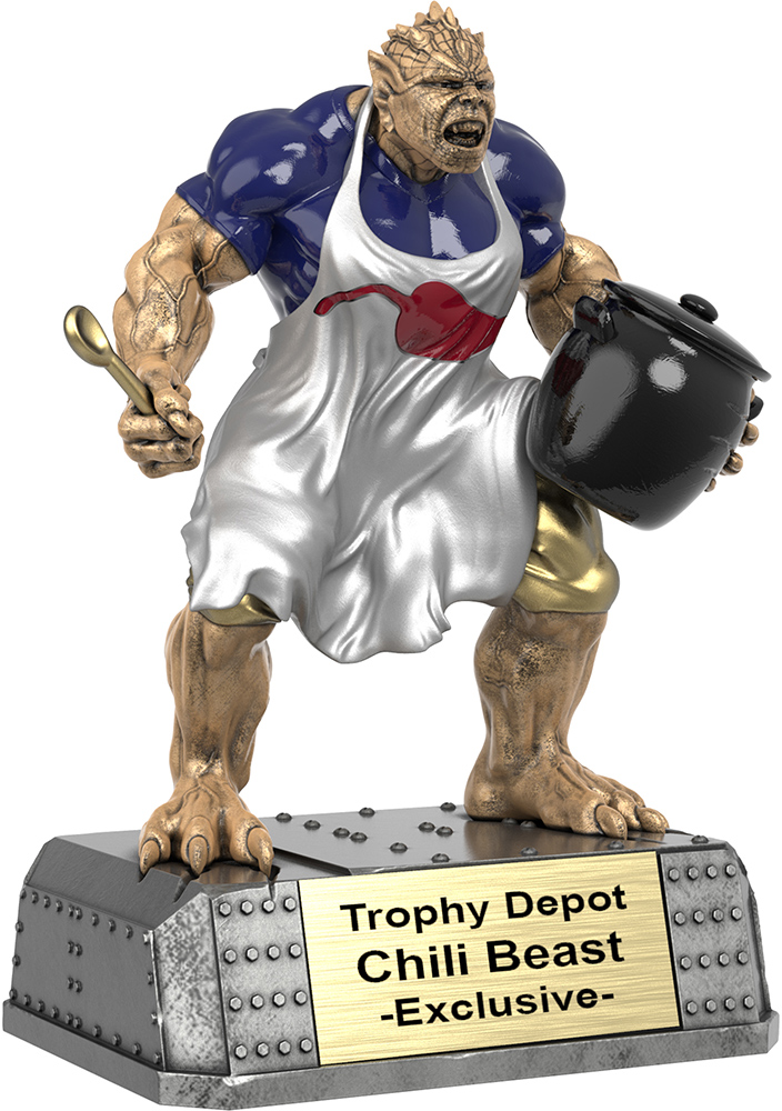 Chili Cook Beast, Monster Sculpture Trophy - 6.75 inch