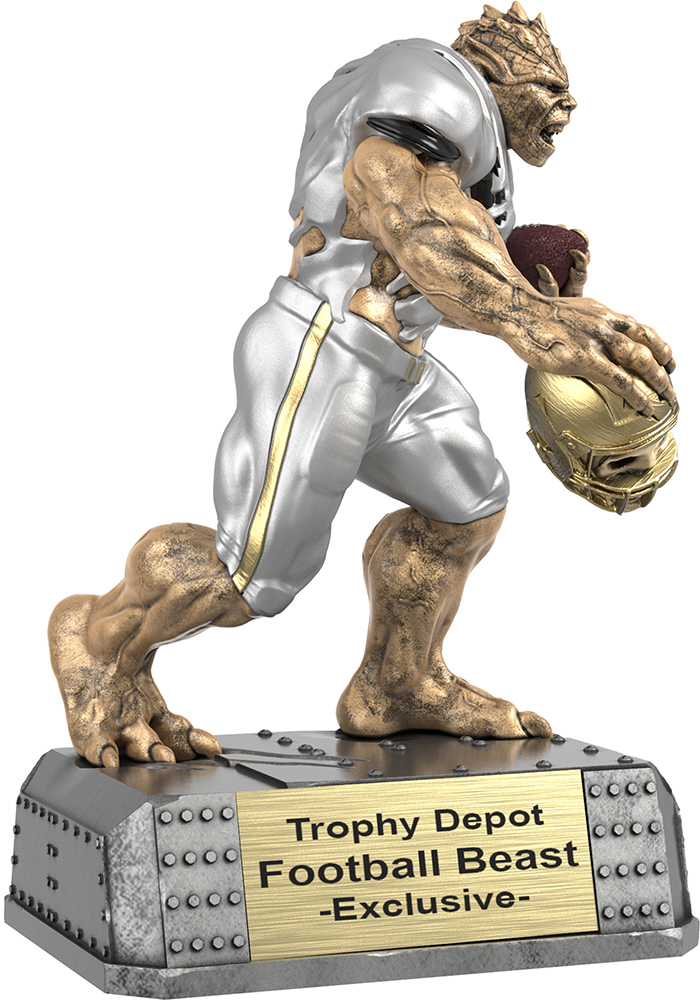 Football Beast, Monster Sculpture Trophy - 6.75 inch