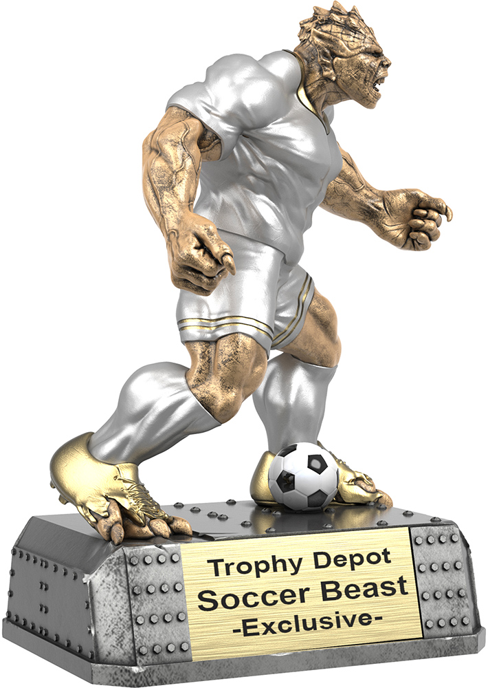 Soccer Beast Sculpture Trophy - 6.75 inch